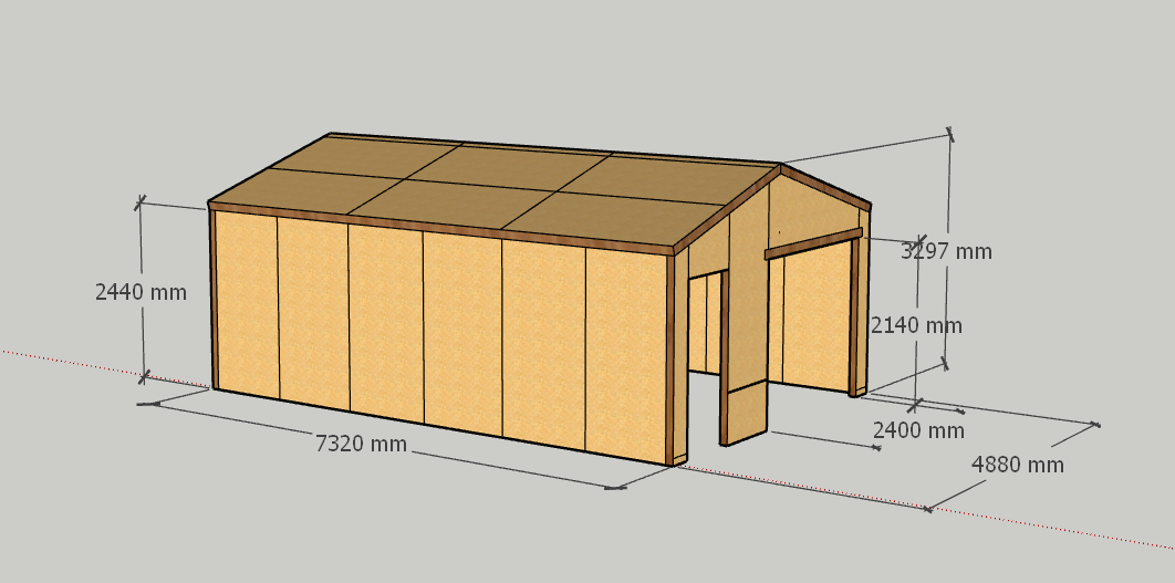 24ft x 16ft Extra wide Single Garage (35.72 sqm)